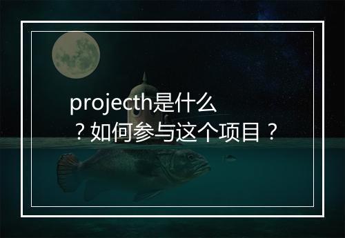 projecth是什么？如何参与这个项目？