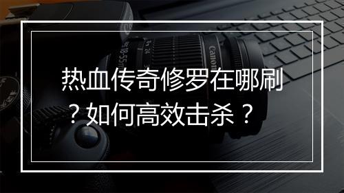热血传奇修罗在哪刷？如何高效击杀？