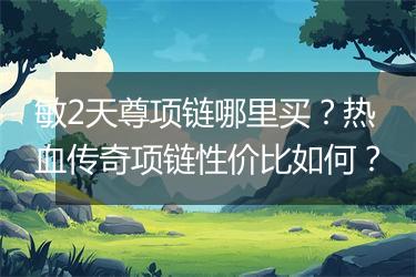 敏2天尊项链哪里买？热血传奇项链性价比如何？