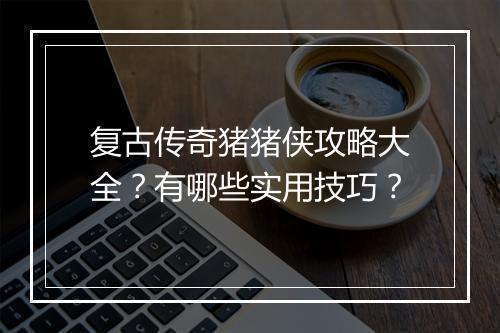 复古传奇猪猪侠攻略大全？有哪些实用技巧？