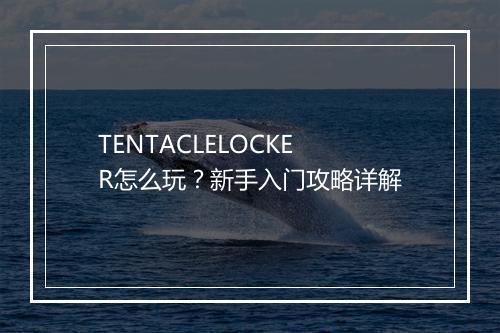 TENTACLELOCKER怎么玩？新手入门攻略详解