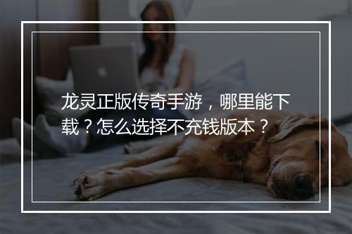 龙灵正版传奇手游，哪里能下载？怎么选择不充钱版本？