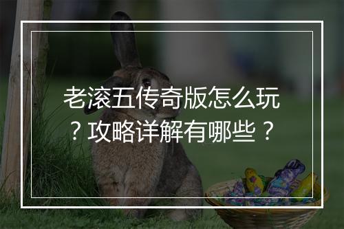 老滚五传奇版怎么玩？攻略详解有哪些？