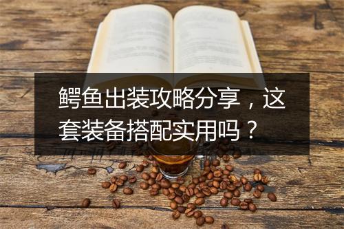 鳄鱼出装攻略分享，这套装备搭配实用吗？