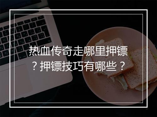 热血传奇走哪里押镖？押镖技巧有哪些？