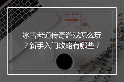 冰雪老道传奇游戏怎么玩？新手入门攻略有哪些？