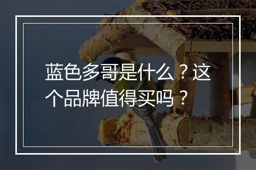 蓝色多哥是什么？这个品牌值得买吗？