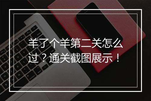 羊了个羊第二关怎么过？通关截图展示！