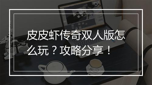 皮皮虾传奇双人版怎么玩？攻略分享！