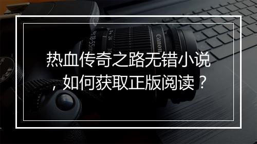 热血传奇之路无错小说，如何获取正版阅读？