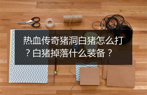 热血传奇猪洞白猪怎么打？白猪掉落什么装备？