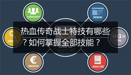热血传奇战士特技有哪些？如何掌握全部技能？