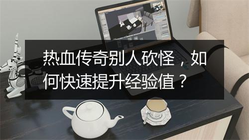 热血传奇别人砍怪，如何快速提升经验值？