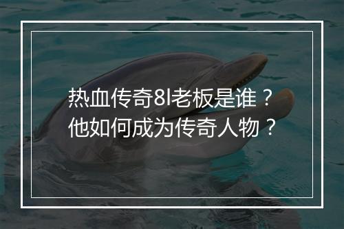 热血传奇8l老板是谁？他如何成为传奇人物？