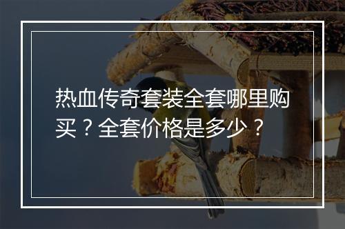 热血传奇套装全套哪里购买？全套价格是多少？