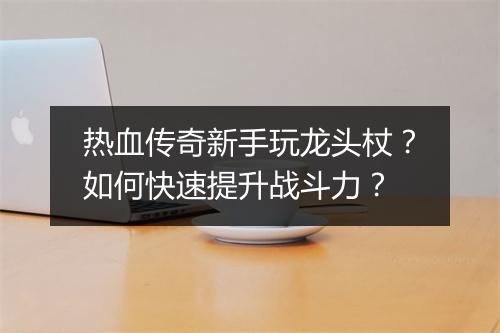 热血传奇新手玩龙头杖？如何快速提升战斗力？