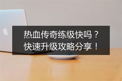 热血传奇练级快吗？快速升级攻略分享！