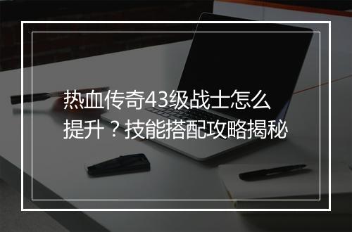 热血传奇43级战士怎么提升？技能搭配攻略揭秘