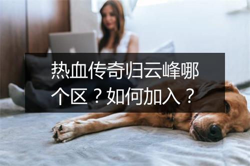 热血传奇归云峰哪个区？如何加入？