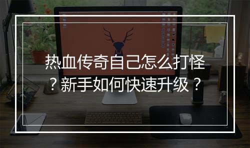 热血传奇自己怎么打怪？新手如何快速升级？
