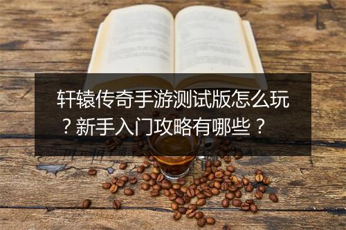 轩辕传奇手游测试版怎么玩？新手入门攻略有哪些？