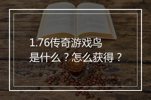 1.76传奇游戏鸟是什么？怎么获得？
