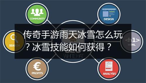 传奇手游雨天冰雪怎么玩？冰雪技能如何获得？