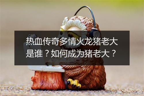 热血传奇多情火龙猪老大是谁？如何成为猪老大？