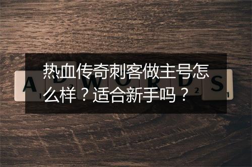 热血传奇刺客做主号怎么样？适合新手吗？
