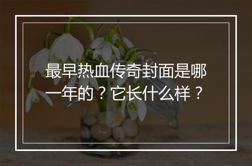 最早热血传奇封面是哪一年的？它长什么样？