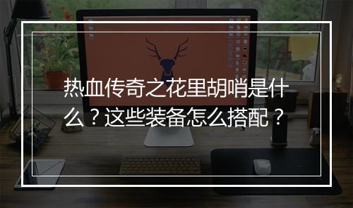 热血传奇之花里胡哨是什么？这些装备怎么搭配？