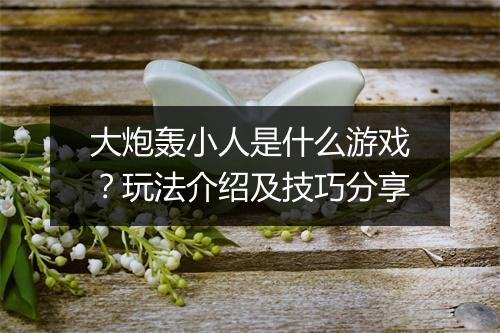 大炮轰小人是什么游戏？玩法介绍及技巧分享