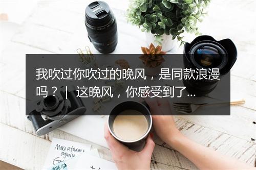 我吹过你吹过的晚风，是同款浪漫吗？｜ 这晚风，你感受到了吗？