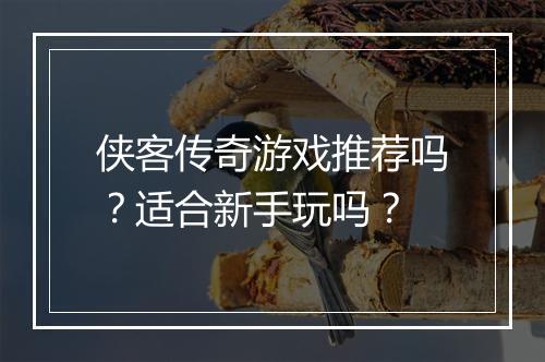 侠客传奇游戏推荐吗？适合新手玩吗？
