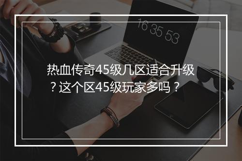 热血传奇45级几区适合升级？这个区45级玩家多吗？