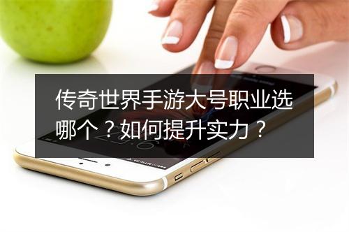 传奇世界手游大号职业选哪个？如何提升实力？