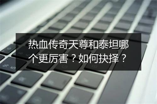 热血传奇天尊和泰坦哪个更厉害？如何抉择？