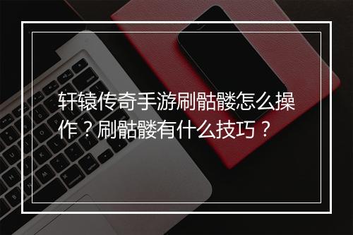 轩辕传奇手游刷骷髅怎么操作？刷骷髅有什么技巧？
