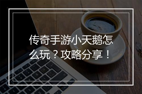 传奇手游小天鹅怎么玩？攻略分享！