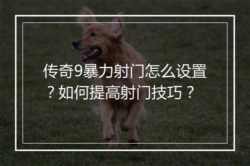 传奇9暴力射门怎么设置？如何提高射门技巧？