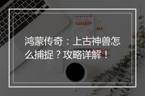 鸿蒙传奇：上古神兽怎么捕捉？攻略详解！