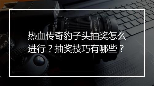 热血传奇豹子头抽奖怎么进行？抽奖技巧有哪些？