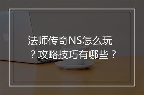 法师传奇NS怎么玩？攻略技巧有哪些？