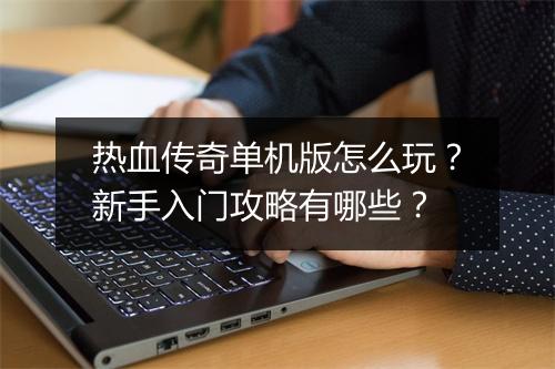 热血传奇单机版怎么玩？新手入门攻略有哪些？