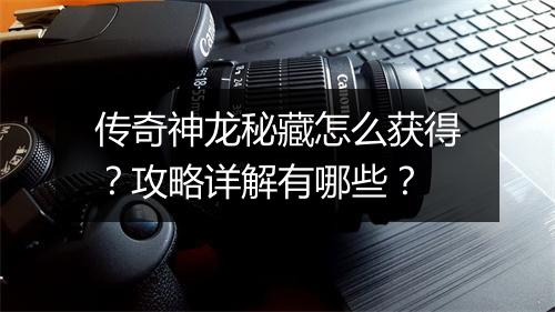 传奇神龙秘藏怎么获得？攻略详解有哪些？