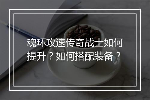 魂环攻速传奇战士如何提升？如何搭配装备？