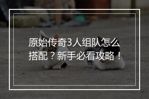 原始传奇3人组队怎么搭配？新手必看攻略！