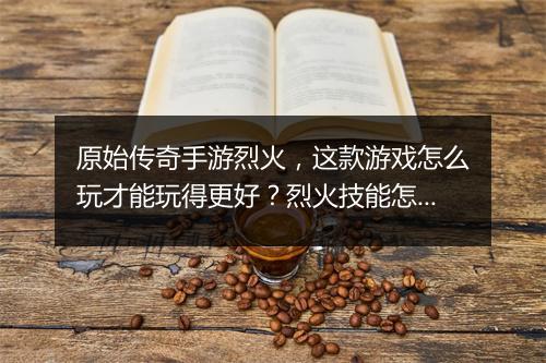原始传奇手游烈火，这款游戏怎么玩才能玩得更好？烈火技能怎么搭配？
