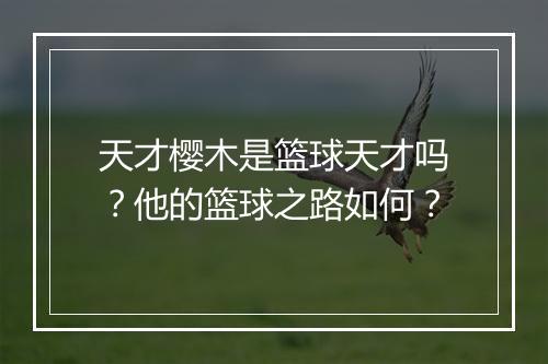 天才樱木是篮球天才吗？他的篮球之路如何？