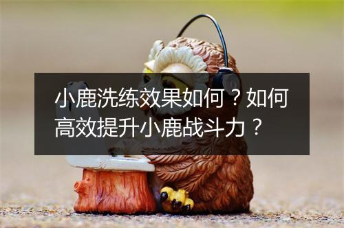 小鹿洗练效果如何？如何高效提升小鹿战斗力？